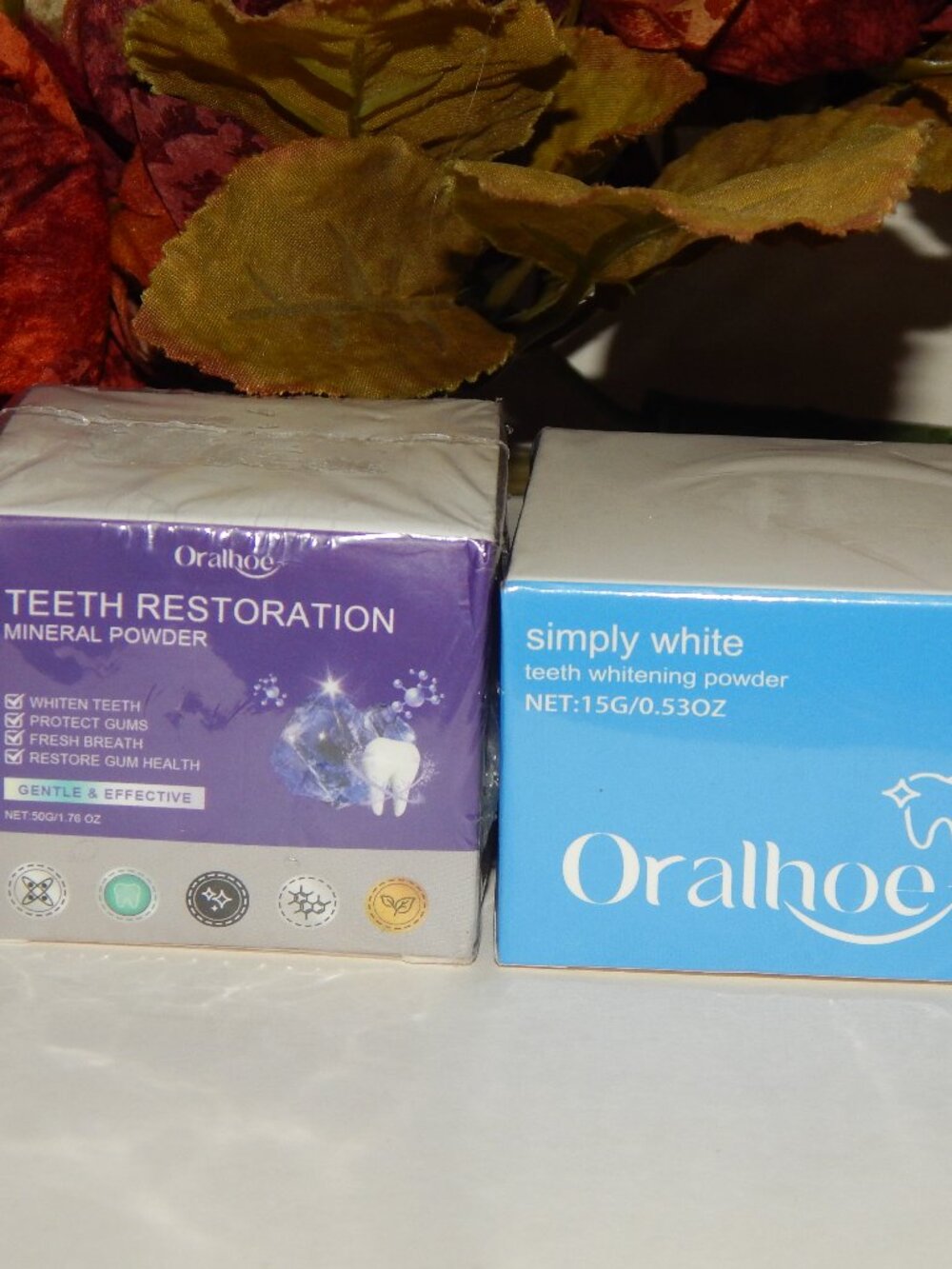 Oralhoe Simply White Teeth Whitening .53oz & Resoration Powder 1.76oz - BB 2028